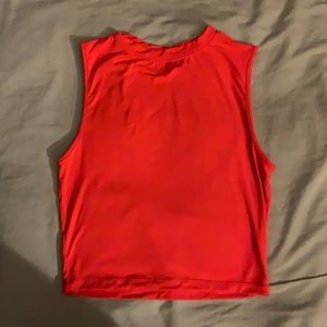 Alphalete red small crop top